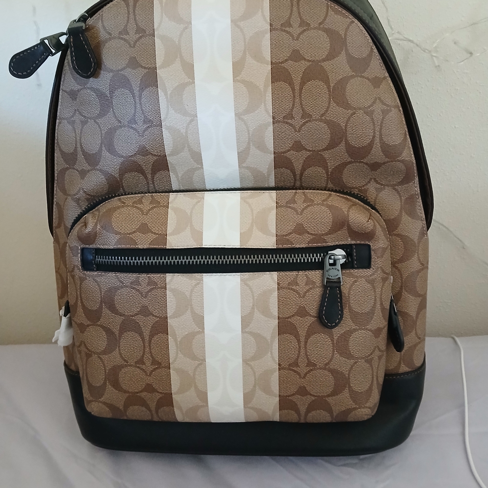Coach Brown and Cream Backpack - Picture 1 of 2